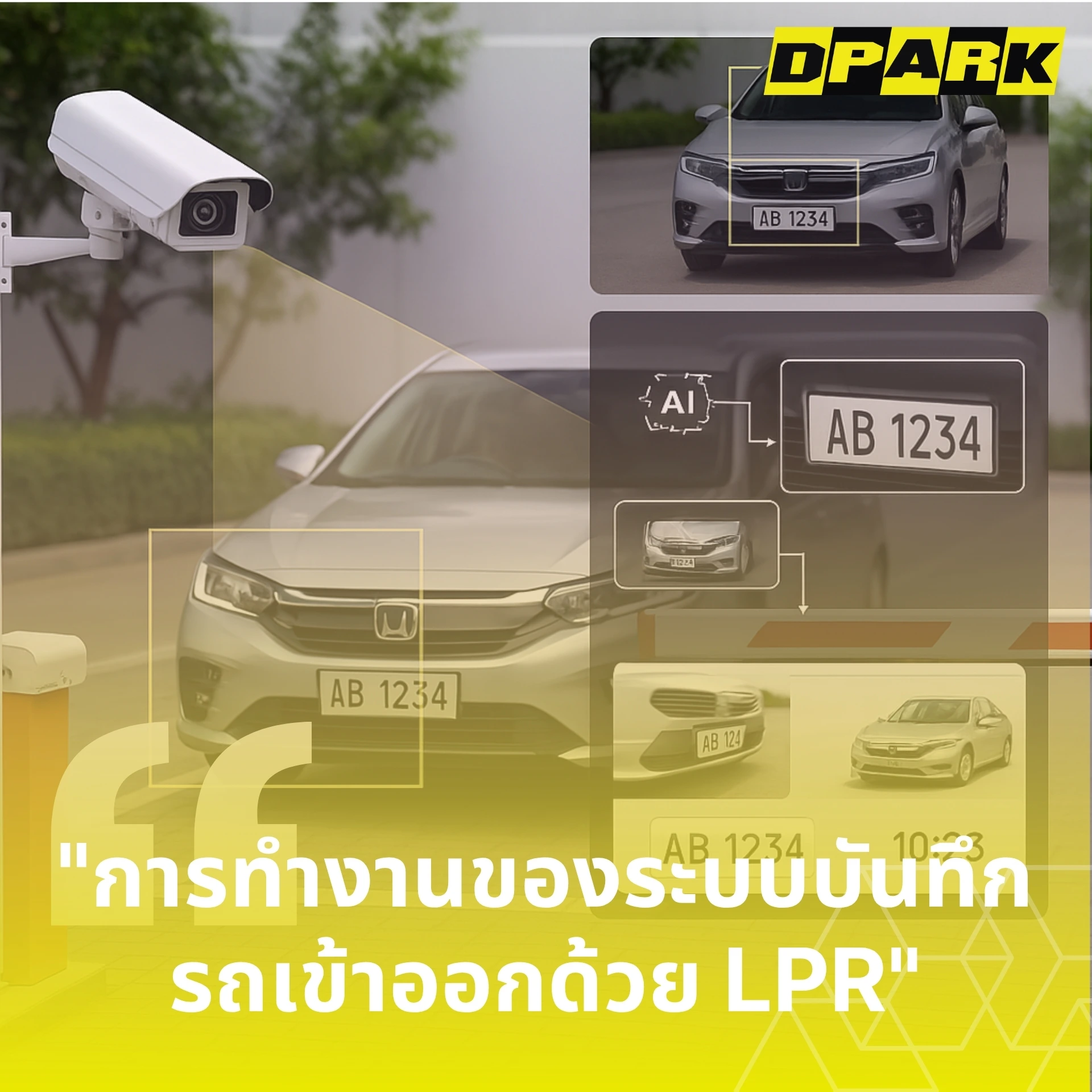 การทำงานของระบบบันทึกรถเข้าออกด้วย LPR