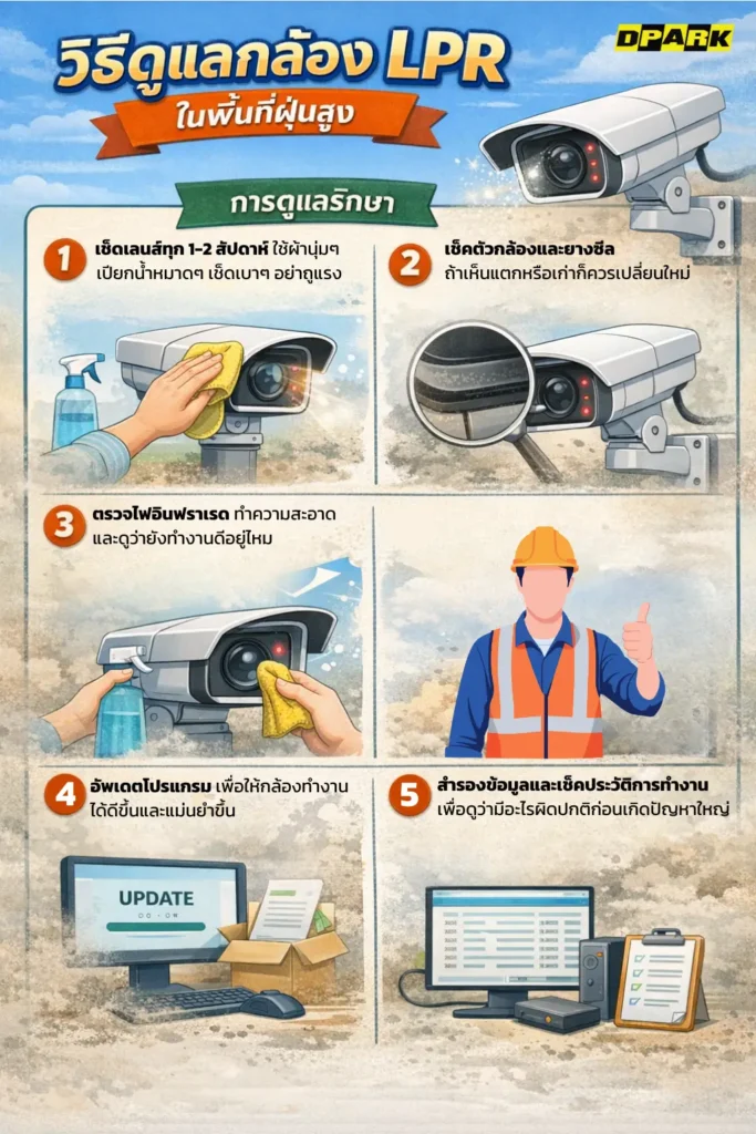 วิธีดูแลกล้องอ่านป้ายทะเบียน ในพื้นที่ฝุ่นสูง